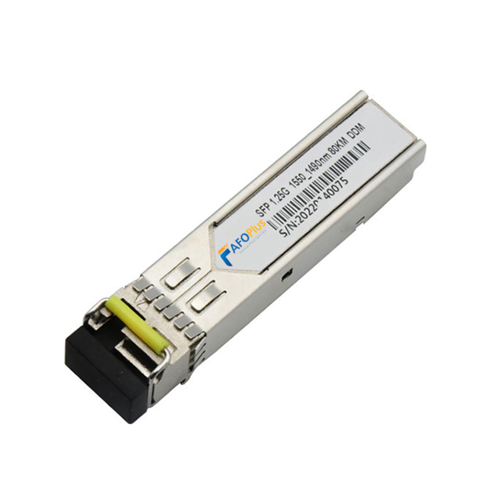 Fiber Optical Transceiver|Optical Module Cisco Compatible 1.25G SFP BiDi TX1550nm RX1490nm 80km LC/UPC Single Mode