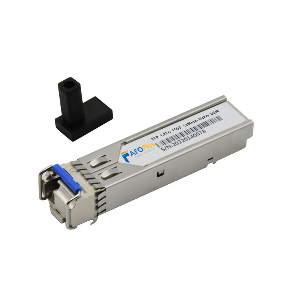 Fiber Optical Transceiver|Optical Module Cisco Compatible 1.25G SFP BiDi TX1490nm RX1550nm 80km LC/UPC Single Mode
