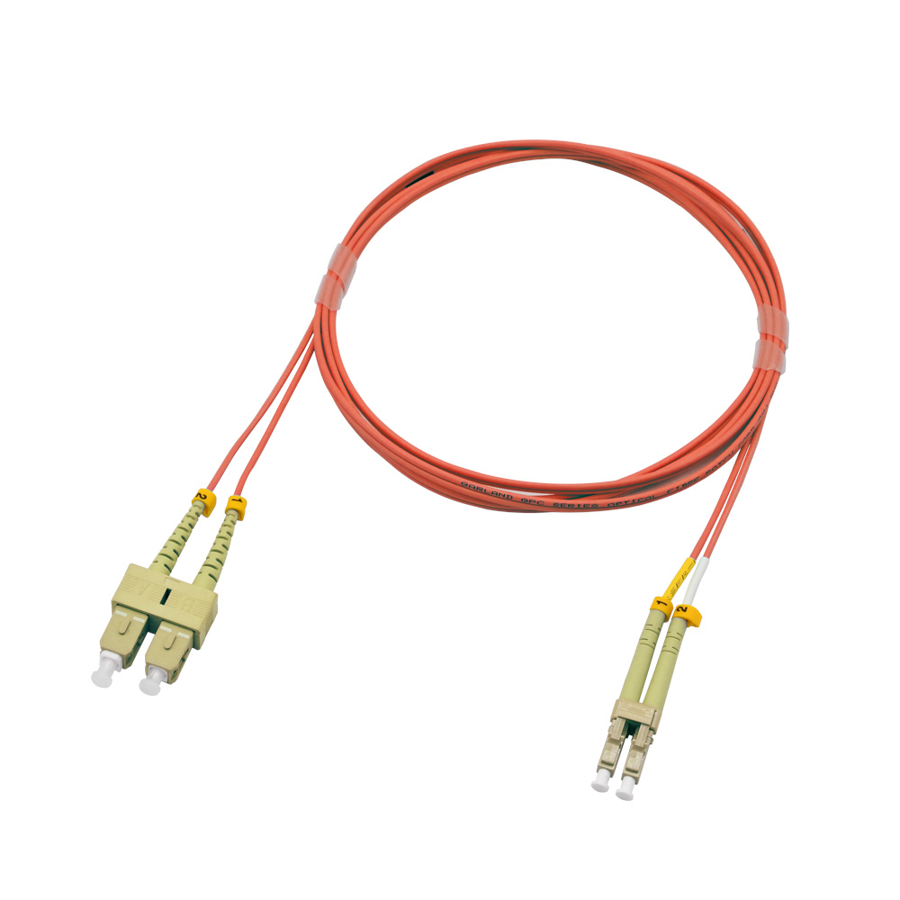 Fiber Optic Patch Cable|Fiber Optic Patchcord LC/PC-SC/PC Multimode OM1 62.5/125um Duplex 2.0mm OFNP Plenum 1m(3ft)