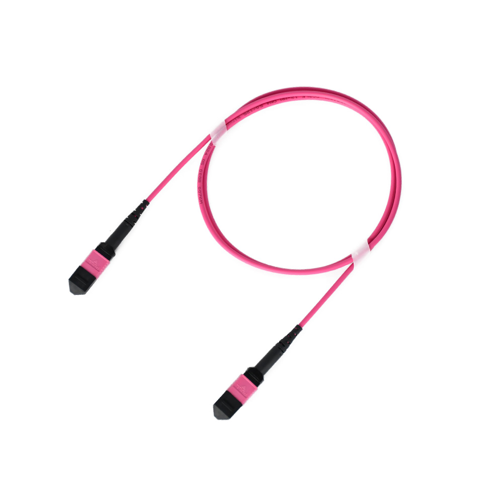 Fiber Optic Patch Cable|Fiber Optic Patchcord MTP-MTP M to M 8 Cores Type B Multimode OM4 Elite Low Loss ≤0.35dB 3.0mm Flame Retardant LSZH 1m (3ft)